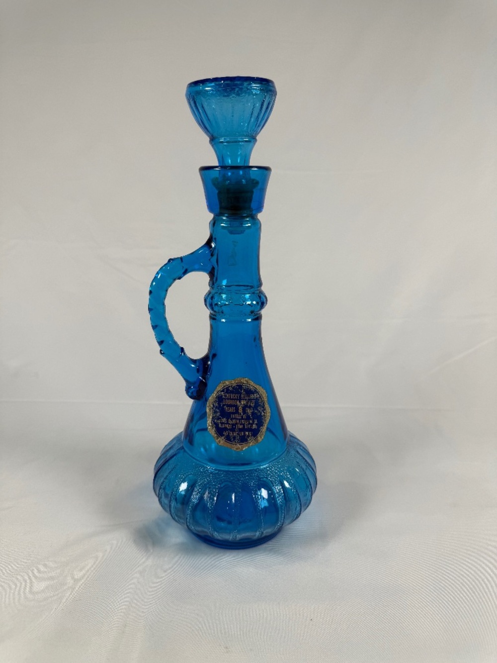 Vintage Jim Beam Cobalt Blue Genie Bottle Decanter